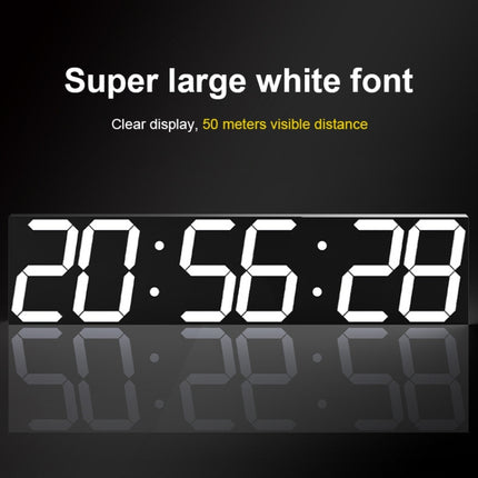 Creative LED Digital Wall Clock Multi-function WIFI Clock, Style:6 Bit Sealed Box WIFI(White)-garmade.com