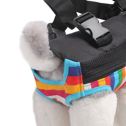 Traveling Portable Pet Chest Backpack Pet Carrier Bag, Size:S(Rainbow striped)-garmade.com