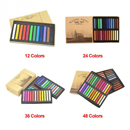 12 / 24 / 36 / 48 Colors Solid Powder Smooth Brush Portable Stick Toner Painting Chalk Set 12 Colors-garmade.com