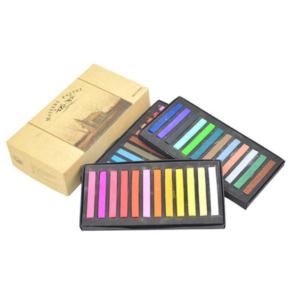 12 / 24 / 36 / 48 Colors Solid Powder Smooth Brush Portable Stick Toner Painting Chalk Set 36 Colors-garmade.com
