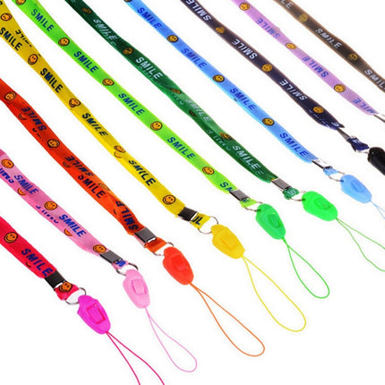 100 PCS Smiling Face Lanyards for ID Card Working Card Badge-garmade.com