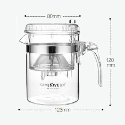 KAMJOVE Small Capacity Glass Teacup Heat-resistant Glass Tea Set Capacity: 300ML-garmade.com