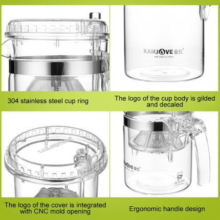 KAMJOVE Small Capacity Glass Teacup Heat-resistant Glass Tea Set Capacity: 300ML-garmade.com