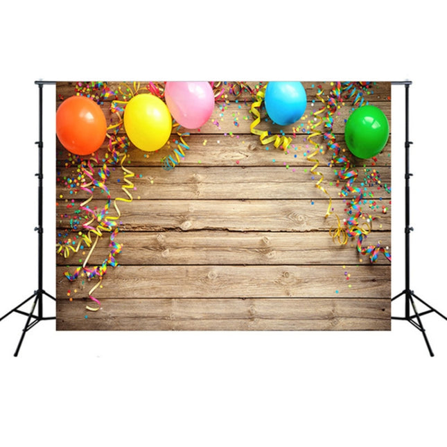 2.1m x 1.5m Wooden Board Balloon Children Birthday Party Cartoon Photography Background-garmade.com