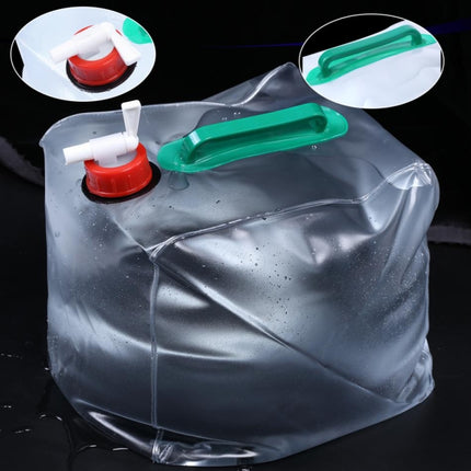 2 PCS 20L Outdoor Foldable PVC Drinking Bag Camping Equipment-garmade.com