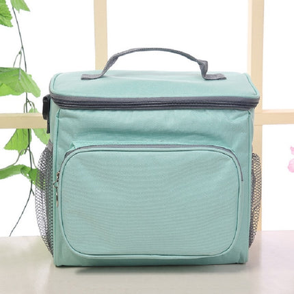 Portable Ice Pack Oxford Cloth Portable Slung Lunch Box Insulated Lunch Bag, Color:Blue-garmade.com