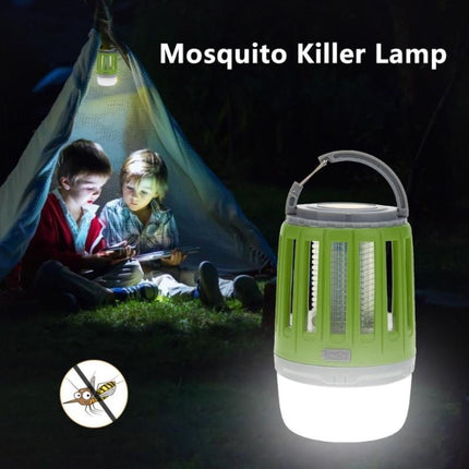 Solar Power Mosquito Killer Outdoor Hanging Camping Anti-insect Insect Killer, Color:Light Green + Solar Panel-garmade.com