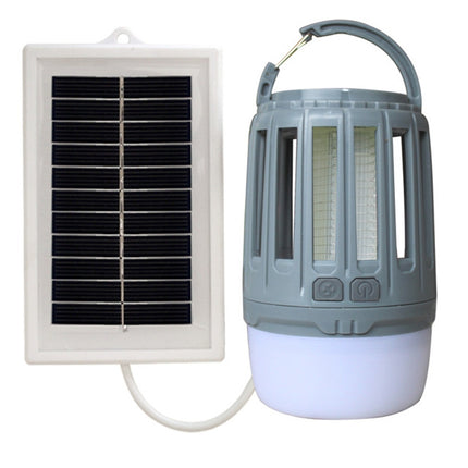 Solar Power Mosquito Killer Outdoor Hanging Camping Anti-insect Insect Killer, Color:Gray+ Solar Panel-garmade.com