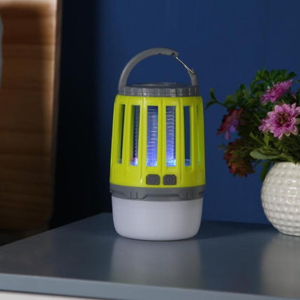 Solar Power Mosquito Killer Outdoor Hanging Camping Anti-insect Insect Killer, Color:Gray+ Solar Panel-garmade.com