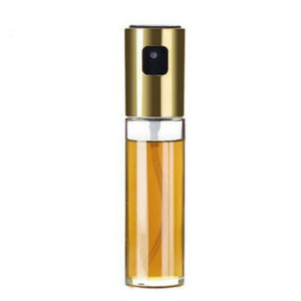 Plastic Glass Olive Pump Spray Bottle Oil Sauce Vinegar Bottle Oil Dispenser(Gold)-garmade.com