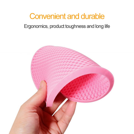 Honeycomb Silicone Round Non-slip Heat Resistant Mat, Size: 18x18x0.8cm(Coffee)-garmade.com