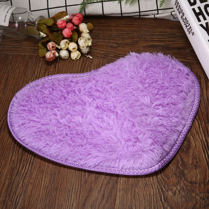 Heart Shape Non-slip Bath Mats Kitchen Carpet Home Decoration(Purple)-garmade.com