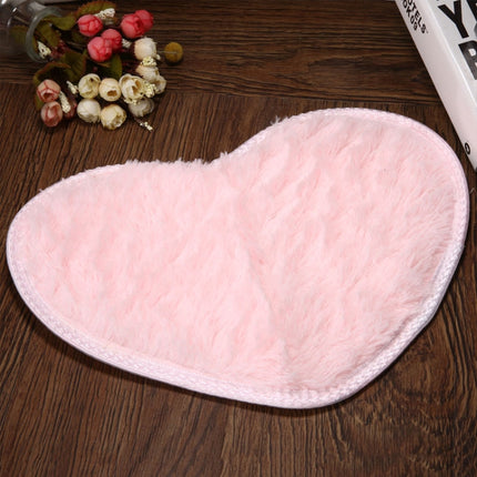 Heart Shape Non-slip Bath Mats Kitchen Carpet Home Decoration(Pink)-garmade.com