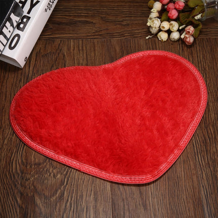 Heart Shape Non-slip Bath Mats Kitchen Carpet Home Decoration(Red)-garmade.com