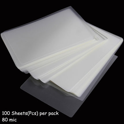 100 PCS 3 Inch 80mic Thickness Clear Laminating Film Plastic film-garmade.com