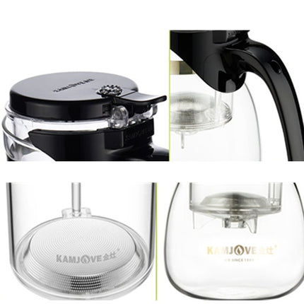 KAMJOVE Elegant Cup Teapot Heat-resistant Glass Tea Set, Style:TP-757 700ml-garmade.com