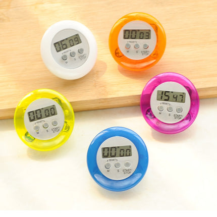 Round Magnetic Digital Countdown Timer Alarm Stand Kitchen Timer Cooking Alarm Clock, Random Color Delivery-garmade.com