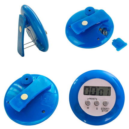 Round Magnetic Digital Countdown Timer Alarm Stand Kitchen Timer Cooking Alarm Clock, Random Color Delivery-garmade.com