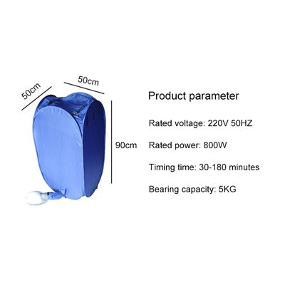 Foldable Free Installation Portable Household Mini Clothes Dryer(Blue)-garmade.com