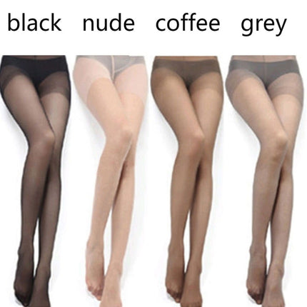 3 Pair Women Sexy Tights Stocking Panties Pantyhose Nylon Sheer Stockings Long Stockings(Black)-garmade.com