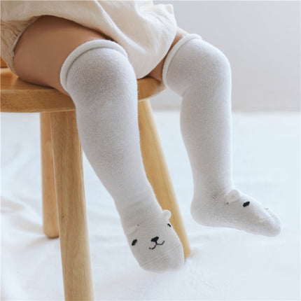 Autumn And Winter Baby Thigh Socks Curling Loose Mouth Children Cartoon Non-Slip Toddler Socks, Size:S(Blue Cat)-garmade.com