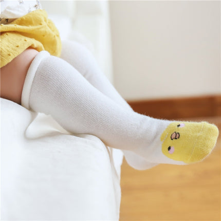 Autumn And Winter Baby Thigh Socks Curling Loose Mouth Children Cartoon Non-Slip Toddler Socks, Size:S(Blue Cat)-garmade.com