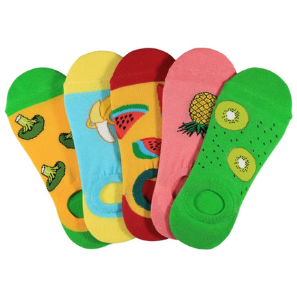 3 Pairs Summer Happy Fruit Fashion Sailboat Socks, Size:EUR 39-44(Broccoli)-garmade.com