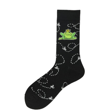 3 Pairs Autumn Personality Animal Colorful Skates Tube Male Socks, Type:1931-8(EUR 39-46)-garmade.com