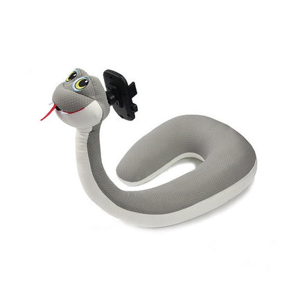 Multifunctional Lazy Mobile Phone Bracket U Shaped Pillow Two-in-one Cartoon Foam Particle Neck Pillow(Snake)-garmade.com