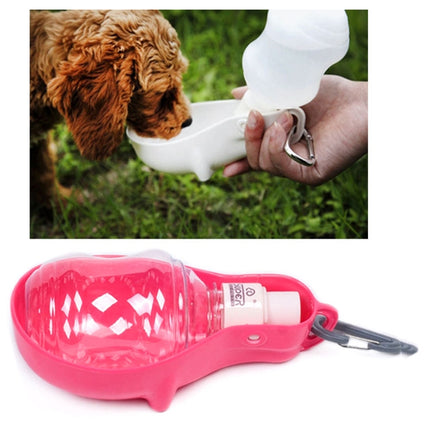 Dogs and Cats Portable Water Feeder Pet Kettle for Going Out(Rose Red)-garmade.com