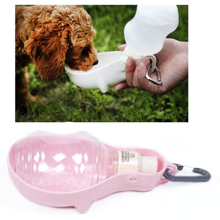 Dogs and Cats Portable Water Feeder Pet Kettle for Going Out(Pink)-garmade.com