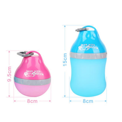 Pets Go Out Portable Folding Kettle Drinking Fountain Drinking Supplies, Size:S(Rose Red)-garmade.com