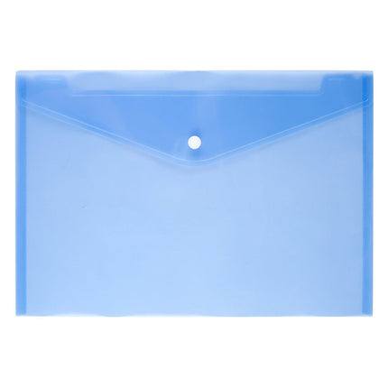 12 PCS A4 Clear Document Bag Paper File Folder Stationery School Office PP Case(Blue)-garmade.com
