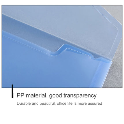 12 PCS A4 Clear Document Bag Paper File Folder Stationery School Office PP Case(Blue)-garmade.com