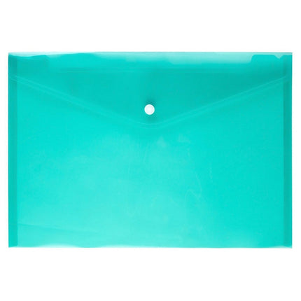 12 PCS A4 Clear Document Bag Paper File Folder Stationery School Office PP Case(Green)-garmade.com
