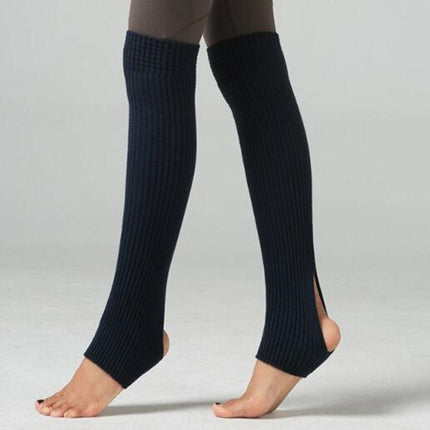 Long Leggings Latin Ballet Socks Adult Children Leggings Wool Socks(Black)-garmade.com