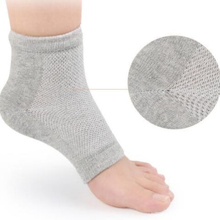 Heel Anti-cracking Aleeve Heel Protection Sock Sailboat Socks(Gray)-garmade.com