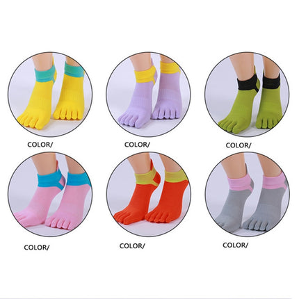 Ladies Finger Socks Cotton Breathable Mesh Socks Sock Mouth Foot Design Split Socks(Gray)-garmade.com