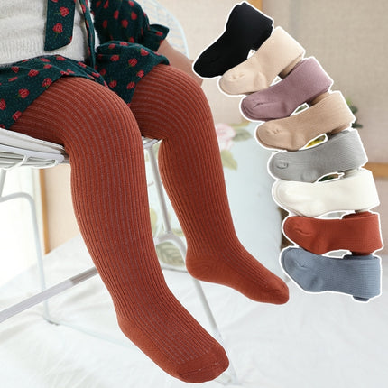 Autumn and Winter Children Pantyhose Brushed Thick Leggings, Size:XXL(Khaki)-garmade.com
