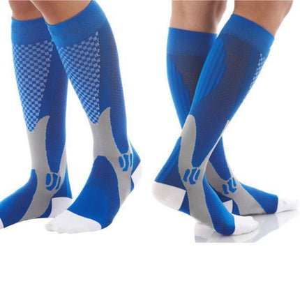 3 Pairs Compression Socks Outdoor Sports Men Women Calf Shin Leg Running, Size:XXL(White)-garmade.com