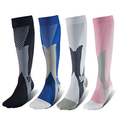 3 Pairs Compression Socks Outdoor Sports Men Women Calf Shin Leg Running, Size:L/XL(Black)-garmade.com