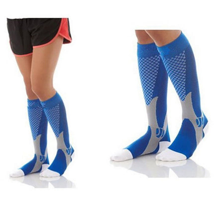 3 Pairs Compression Socks Outdoor Sports Men Women Calf Shin Leg Running, Size:L/XL(Black)-garmade.com