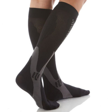3 Pairs Compression Socks Outdoor Sports Men Women Calf Shin Leg Running, Size:S/M(Black)-garmade.com