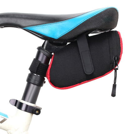 3 Color Nylon Bicycle Bag Bike Waterproof Storage Saddle Bag Cycling Tail Rear Pouch Bag(Red)-garmade.com