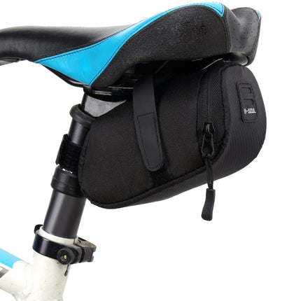 3 Color Nylon Bicycle Bag Bike Waterproof Storage Saddle Bag Cycling Tail Rear Pouch Bag(Black)-garmade.com