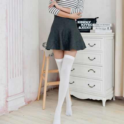 3 Pairs Sexy Thigh High Stocking Women Over knee Socks Female Hosiery Stockings(Black)-garmade.com