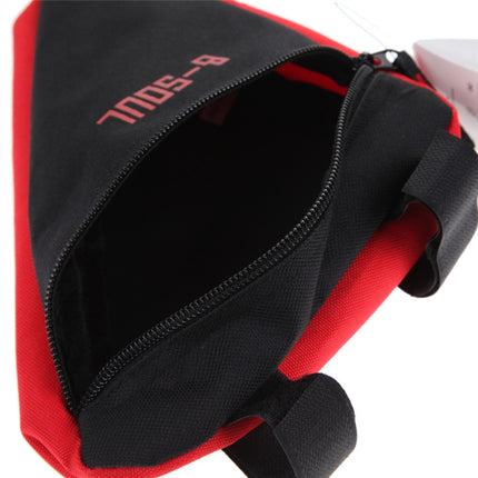 Triangle Bike Bag Front Tube Frame Cycling Bicycle Bags Waterproof MTB Road Pouch Holder Saddle(Black)-garmade.com