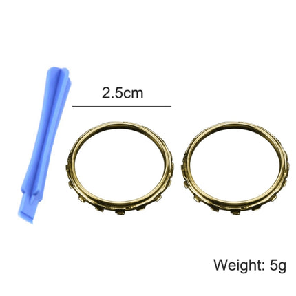 For Xbox One Elite 5pairs 3D Replacement Ring + Screwdriver Handle Accessories, Colour:Gold Plating-garmade.com