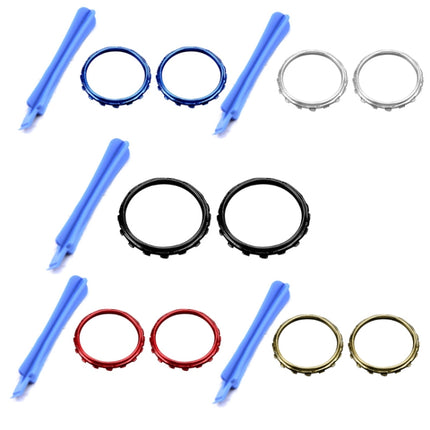 For Xbox One Elite 5pairs 3D Replacement Ring + Screwdriver Handle Accessories, Colour:Silver Plating-garmade.com