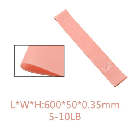 5 in 1 Strength Gradient Latex Elastic Ring Resistance Band Set(Pink gradient 5 pieces)-garmade.com
